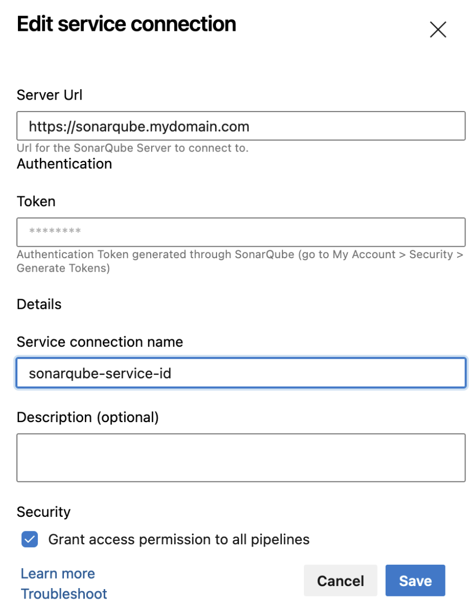 Service connection configuration 3